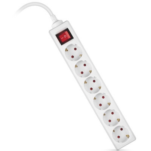 Сетевой фильтр питания REAL-EL RS-6 Protect M 5m, white (EL122300035)