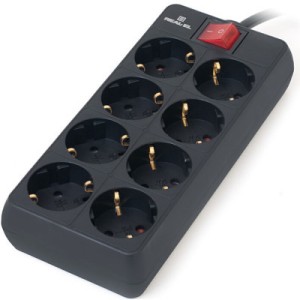 Сетевой фильтр питания REAL-EL RS-8 Protect 5m, black (EL122300024)