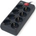 Сетевой фильтр питания REAL-EL RS-8 Protect 5m, black (EL122300024)