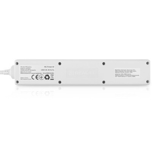 Сетевой фильтр питания REAL-EL RS-Protect M 5m, white (EL122300029)