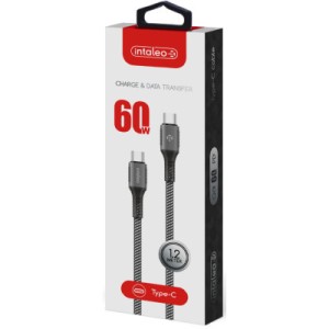 Дата кабель USB-C to USB-C 2.0m CBGPD60WTT2 60W grey Intaleo (1283126518102)