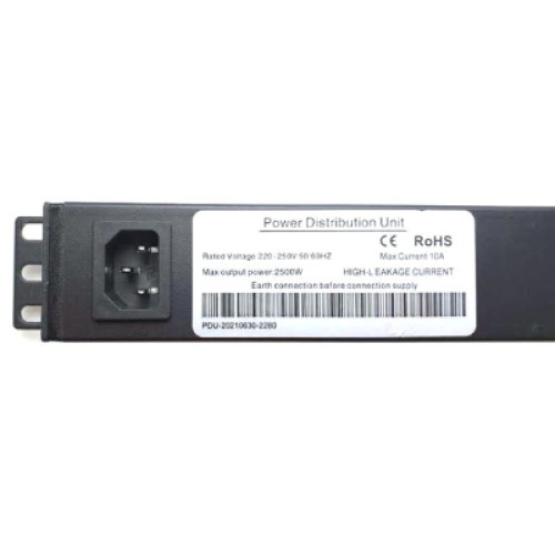 Силовой блок 19" 1U 7хС13, без кабеля - вилка С14, 10A Eserver (WT-2271B-WO-Black)