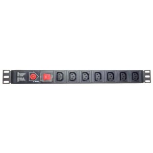 Силовой блок 19" 1U 7хС13, без кабеля - вилка С14, 10A Eserver (WT-2271B-WO-Black)