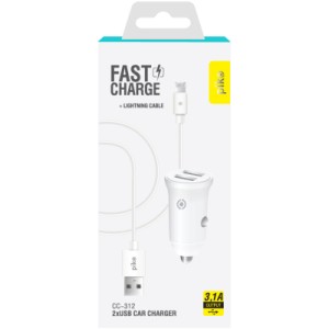 Зарядное устройство Piko CC-312 (2USB3,1A) + Lightning cable (1283126538810)