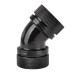 Фитинг для СЖО ThermalTake Pacific G1/4 PETG Tube 45-Degree Dual Compression 16mm OD Black (CL-W098-CA00BL-A)