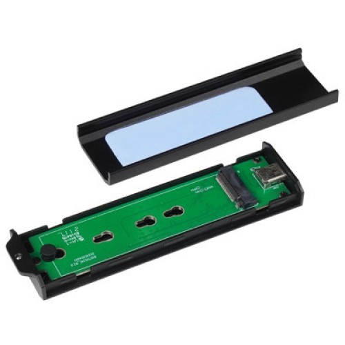 Карман внешний Chieftec M.2 PCIe NVMe/SATA SSD CEB-M2C-TLE USB 3.2 Gen2 Type-C Tool-Less Alum/Plastic (CEB-M2C-TLE)