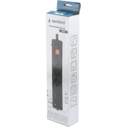 Сетевой фильтр питания Gembird SPG5-G-10B-PRO