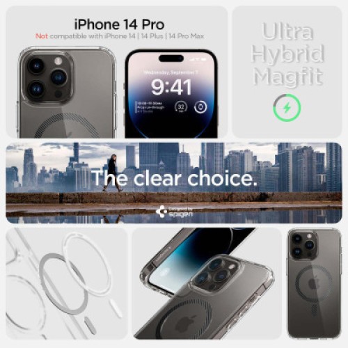 Чехол для мобильного телефона Spigen Apple iPhone 14 Pro Ultra Hybrid MagFit, Carbon Fiber (ACS04971)