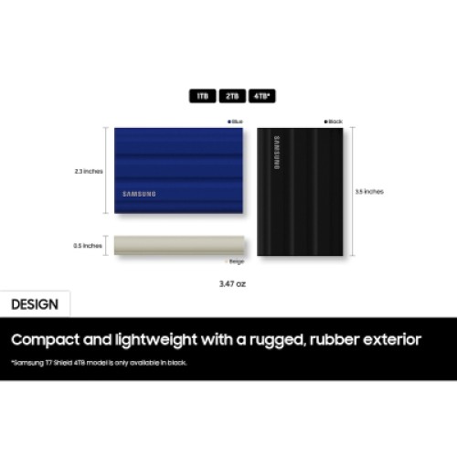 Накопитель SSD USB 3.2 2TB T7 Shield Samsung (MU-PE2T0R/WW)