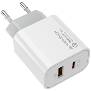 Зарядное устройство ColorWay PD Port PPS USB (Type-C PD + USB QC3.0) (30W) (CW-CHS037PD-WT)