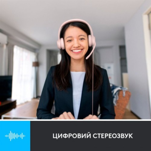 Наушники Logitech H390 USB Rose (981-001281)