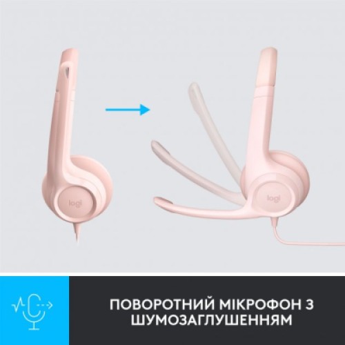 Наушники Logitech H390 USB Rose (981-001281)