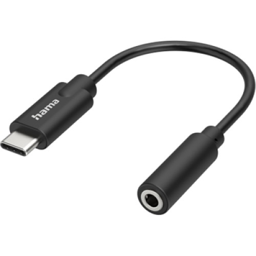 Переходник USB-C to Stereo Jack 3.5mm Black Hama (00200318)