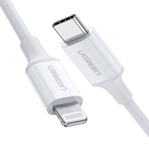 Дата кабель USB-C to Lightning 2.0m US1713A Nickel Plating ABS Shell White UGREEN (60749) Дата кабель USB-C to Lightning 2.0m US1713A Nickel Plating ABS Shell White UGREEN (60749)