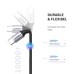 Дата кабель USB-C to USB-C 2.0m US261 18W Round Cable Nickel Plating Aluminum Shell Black Ugreen (50152)
