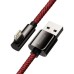 Дата кабель USB 2.0 AM to Lightning 1.0m CACS 2.4A 90 Legend Series Elbow Red Baseus (CACS000009)