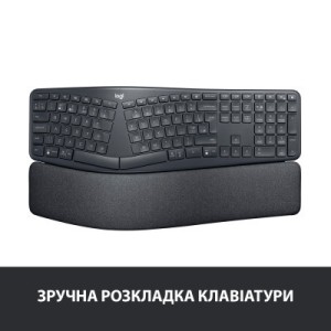 Клавиатура Logitech ERGO K860 for Business Bluetooth/Wireless UA Black (920-010352)