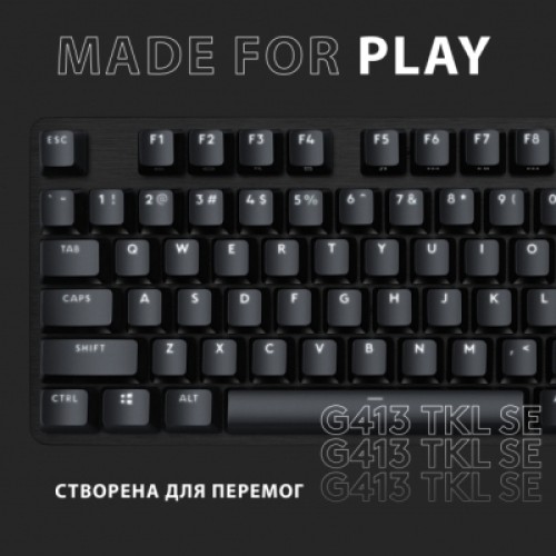 Клавиатура Logitech G413 TKL SE Mechanical Tactile Switch USB UA Black (920-010446)