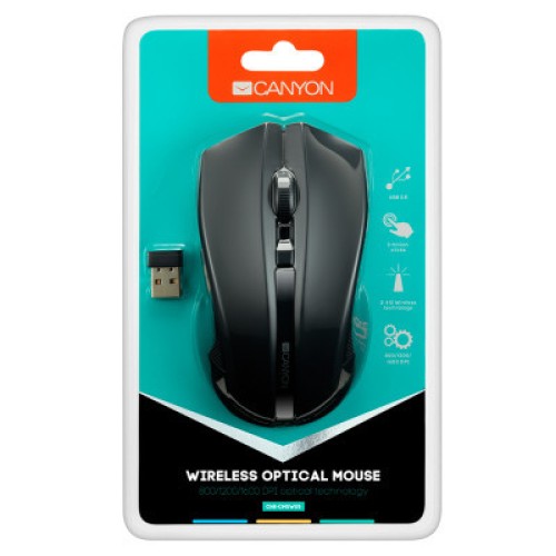 Мышка Canyon MW-5 Wireless Black (CNE-CMSW05B)