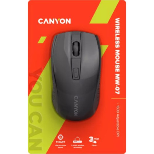 Мышка Canyon MW-7 Wireless Black (CNE-CMSW07B)