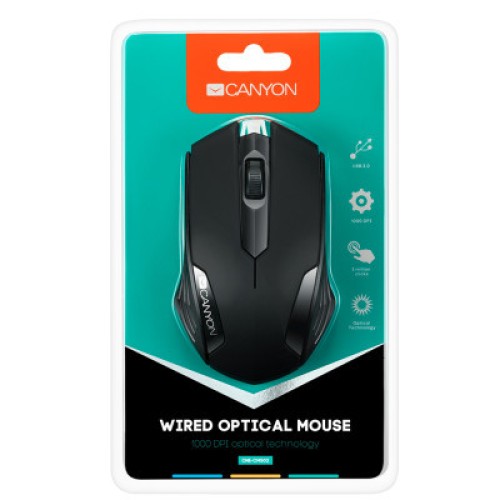 Мышка Canyon CM-02 USB Black (CNE-CMS02B)