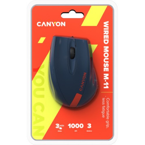 Мышка Canyon M-11 USB Blue/Red (CNE-CMS11BR)