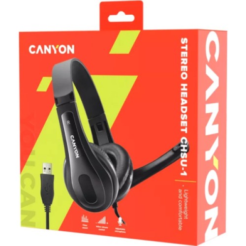 Наушники Canyon CHSU-1 USB Black (CNS-CHSU1B)