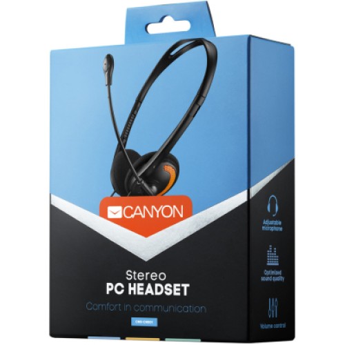 Наушники Canyon HS-01 Black-Orange (CNS-CHS01BO)