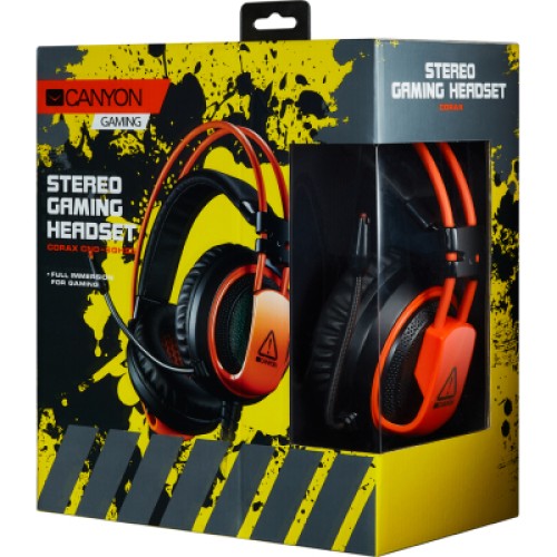 Наушники Canyon Corax GH-5A Black-Orange (CND-SGHS5A)