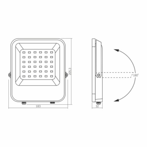 Прожектор Videx LED VIDEX 50W RGB 220V (VL-F3-50-RGB)
