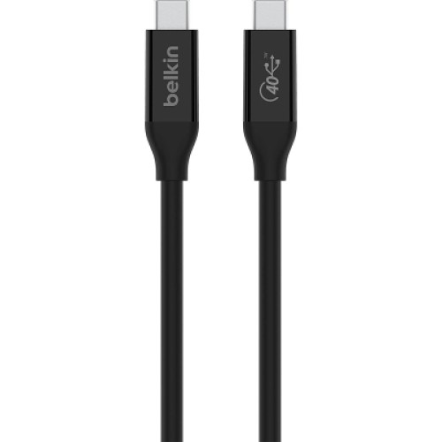 Дата кабель USB-C to USB-C 0.8m USB4 40Gbps 100W Black Belkin (INZ001BT0.8MBK)