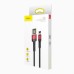 Дата кабель USB 2.0 AM to Lightning 1.0m Cafule Special Edition 2.4A Black-Red Baseus (CALKLF-G91)