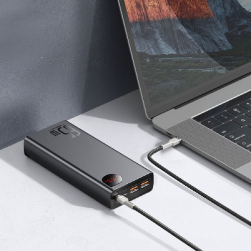 Батарея универсальная Baseus Adaman Metal 20000mAh, PD/65W, QC/3.0, +cable USB to Type-C (PPIMDA-D01 / P10021506112-01)