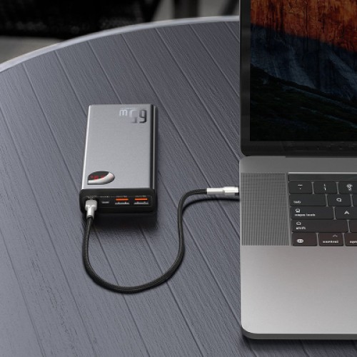 Батарея универсальная Baseus Adaman Metal 20000mAh, PD/65W, QC/3.0, +cable USB to Type-C (PPIMDA-D01 / P10021506112-01)