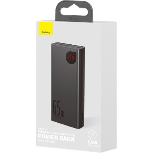 Батарея универсальная Baseus Adaman Metal 20000mAh, PD/65W, QC/3.0, +cable USB to Type-C (PPIMDA-D01 / P10021506112-01)