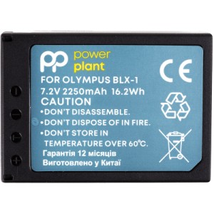 Аккумулятор к фото/видео PowerPlant Olympus BLX-1 2250mAh (CB970582)