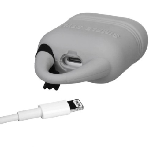 Чехол для наушников Kindon i-Smile для Apple AirPods IPH1430 Gray (702348)