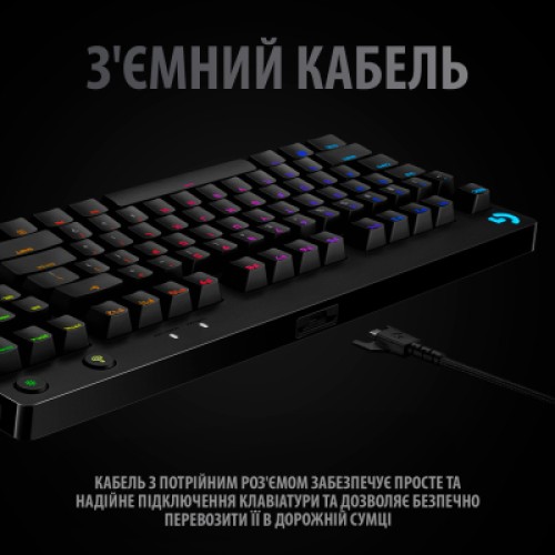 Клавиатура Logitech G PRO Mechanical Gaming USB UA Black (920-009392)