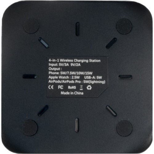 Зарядное устройство Extradigital 4-in-1 Wireless charging for iPhone / iWatch / Airpods (W8) Black (CWE1533)