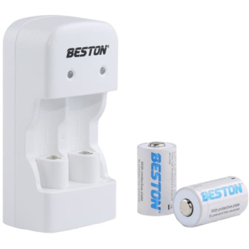 Зарядное устройство для аккумуляторов Beston BST-CD643 2slots for CR123A LiFePo + 2 аккумулятора CR123A (AAB1885)