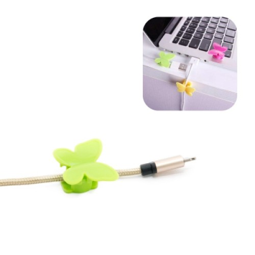 Держатель для кабеля Extradigital CC-948 Cable Clips butterfly, Green (KBC1713)