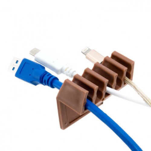 Держатель для кабеля Extradigital CC-902 Cable Clips, Brown (KBC1707)