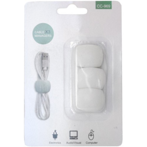 Держатель для кабеля Extradigital CC-969 Cable Clips, White (KBC1809)