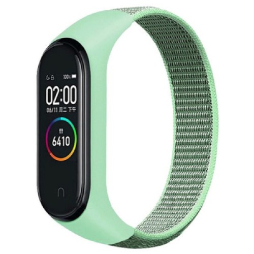 Ремешок для фитнес браслета BeCover Nylon Style для Xiaomi Mi Smart Band 5/6 Mint (705426)