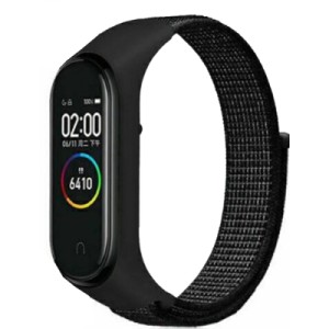Ремешок для фитнес браслета BeCover Nylon Style для Xiaomi Mi Smart Band 7 Black (707655)