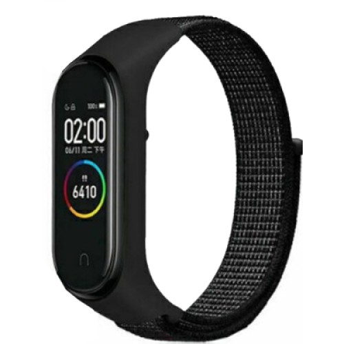 Ремешок для фитнес браслета BeCover Nylon Style для Xiaomi Mi Smart Band 7 Black (707655)