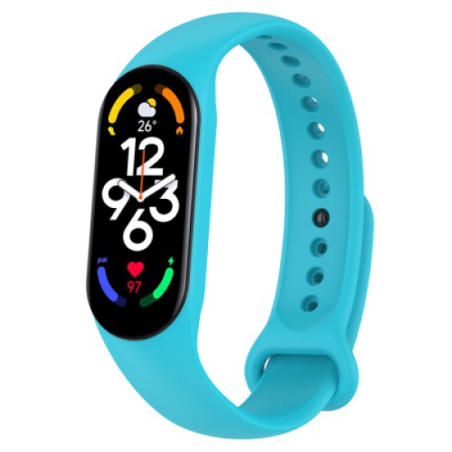 Ремешок для фитнес браслета BeCover Silicone для Xiaomi Mi Smart Band 7 Light Blue (707488)