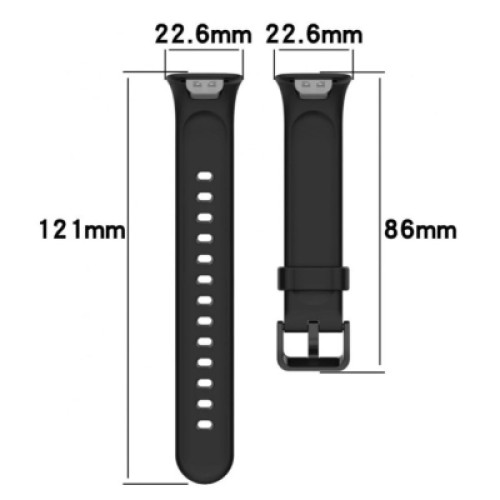 Ремешок для фитнес браслета BeCover Silicone для Xiaomi Mi Smart Band 7 Pro Black (708592)