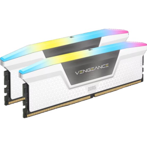 Модуль памяти для компьютера DDR5 32GB (2x16GB) 6000 MHz Vengeance RGB White Corsair (CMH32GX5M2B6000C40W) Модуль памяти для компьютера DDR5 32GB (2x16GB) 6000 MHz Vengeance RGB White Corsair (CMH32GX5M2B6000C40W)
