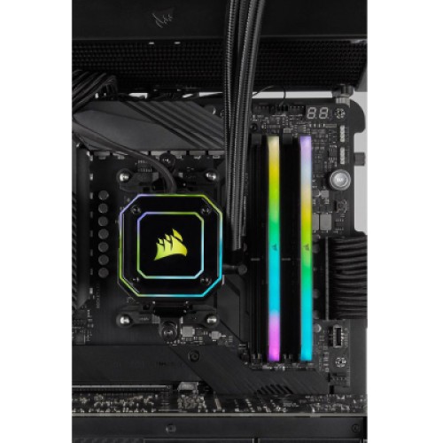 Модуль памяти для компьютера DDR4 16GB (2x8GB) 3600 MHz Vengeance RGB Pro RT Black Corsair (CMN16GX4M2Z3600C16)